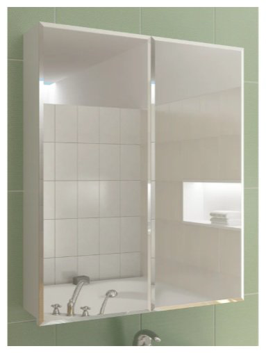 Шкаф зеркальный навесной Kabinka.kz Grand 60x14x71.4см белый купить,NaN