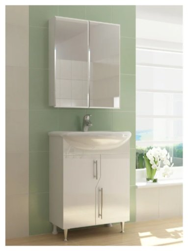 Шкаф зеркальный навесной Kabinka.kz Grand 60x14x71.4см белый купить,NaN