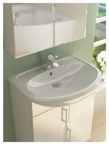 Шкаф зеркальный навесной Kabinka.kz Grand 60x14x71.4см белый купить,NaN