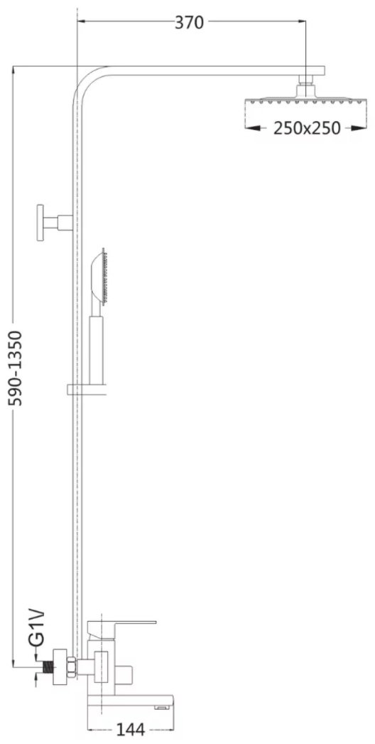 Oute душевой набор (гарнитур) T40294К купить,NaN