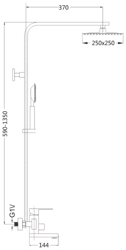 Oute душевой набор (гарнитур) T40294К купить,NaN