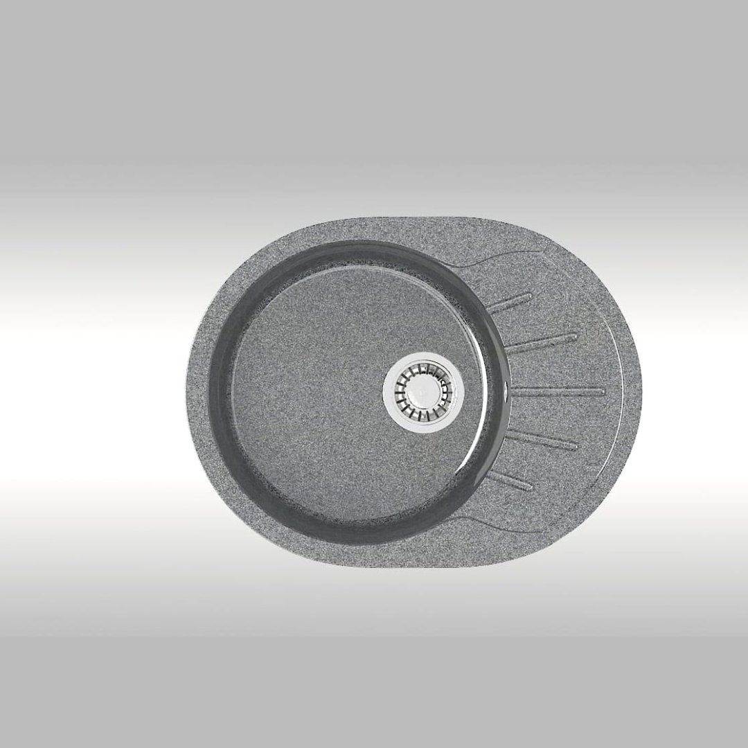 Кухонная мойка Marrbaxx L10G35 накладная 57.5х44х21.5 см, искусственный камень, тон серый купить,NaN