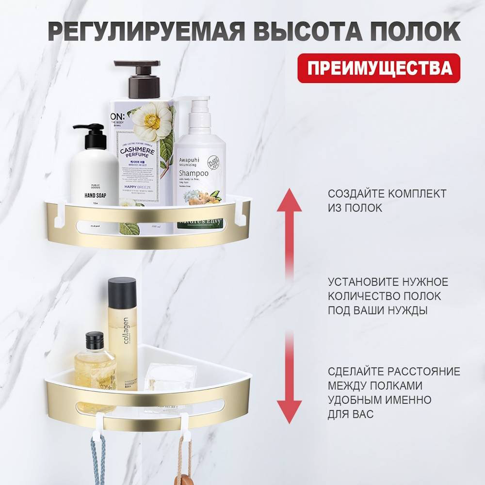 Gappo полка Raglo R340.01.03 1 шт, металл купить,NaN