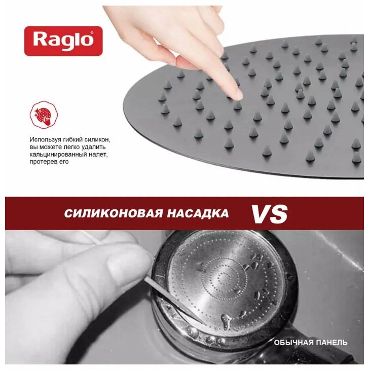 Raglo лейка для душа (без шланга) R451.56.09, нержавеющая сталь купить,NaN