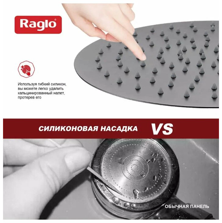 Raglo лейка для душа (без шланга) R451.56.09, нержавеющая сталь купить,NaN