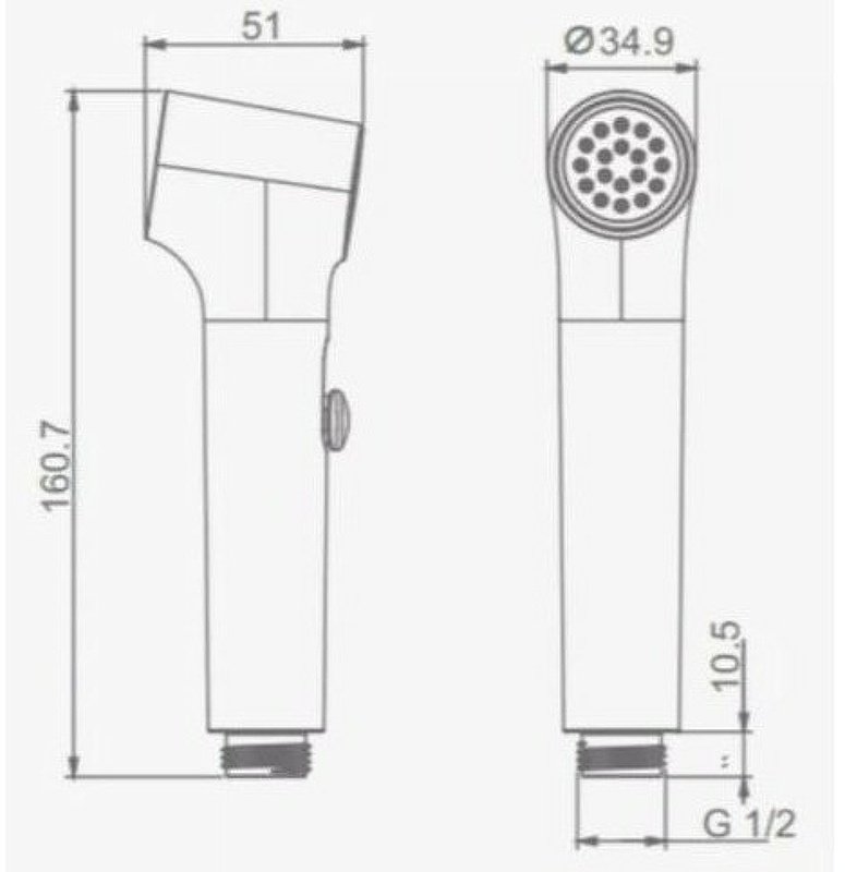 Gappo лейка для гигиенического душа R460.05.06, латунь