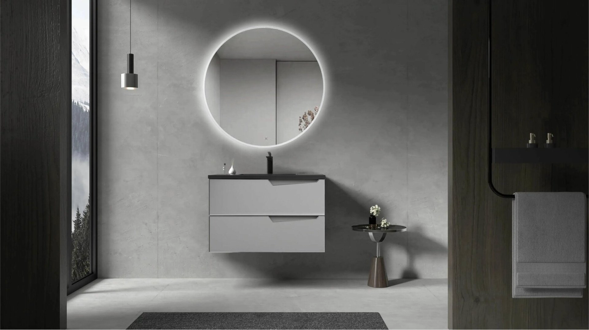 Тумба с раковиной Rhea80 80x55x48 см серый купить,NaN