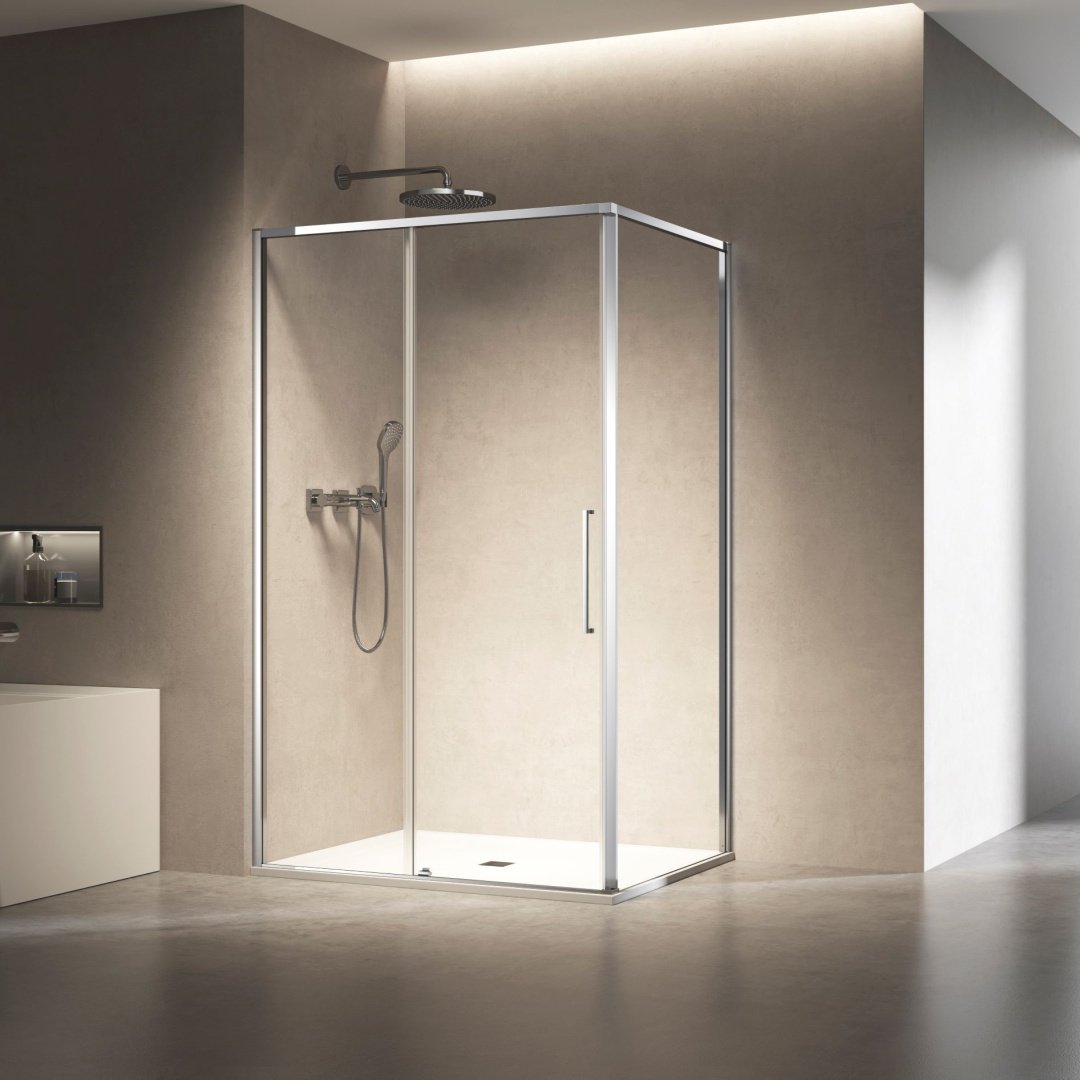 Душевое ограждение KABINKA.KZ двухстенное VSR-6SL8013CL, 1300х2000 мм купить,NaN