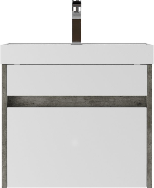 Тумба с раковиной KABINKA.KZ "Classica 50" Karlo , 49x40x34 см, серый, белый купить,NaN