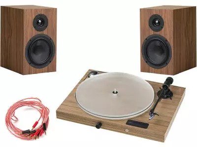 Виниловый проигрыватель Pro-Ject Juke Box S2 + акустическая система Speaker Box 5 S2 коричневый