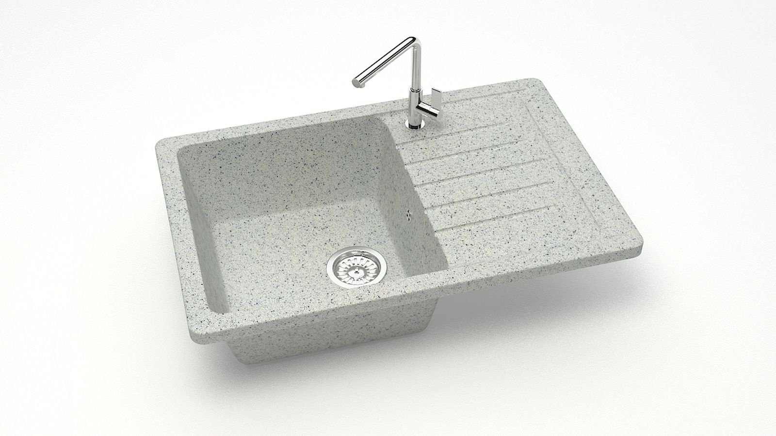 Кухонная мойка Maxstone врезная Энди Z16 T016Q010 38.6x21 см серый