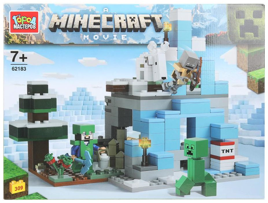 Конструктор ГОРОД МАСТЕРОВ Minecraft movie, деталей 309 шт купить,NaN