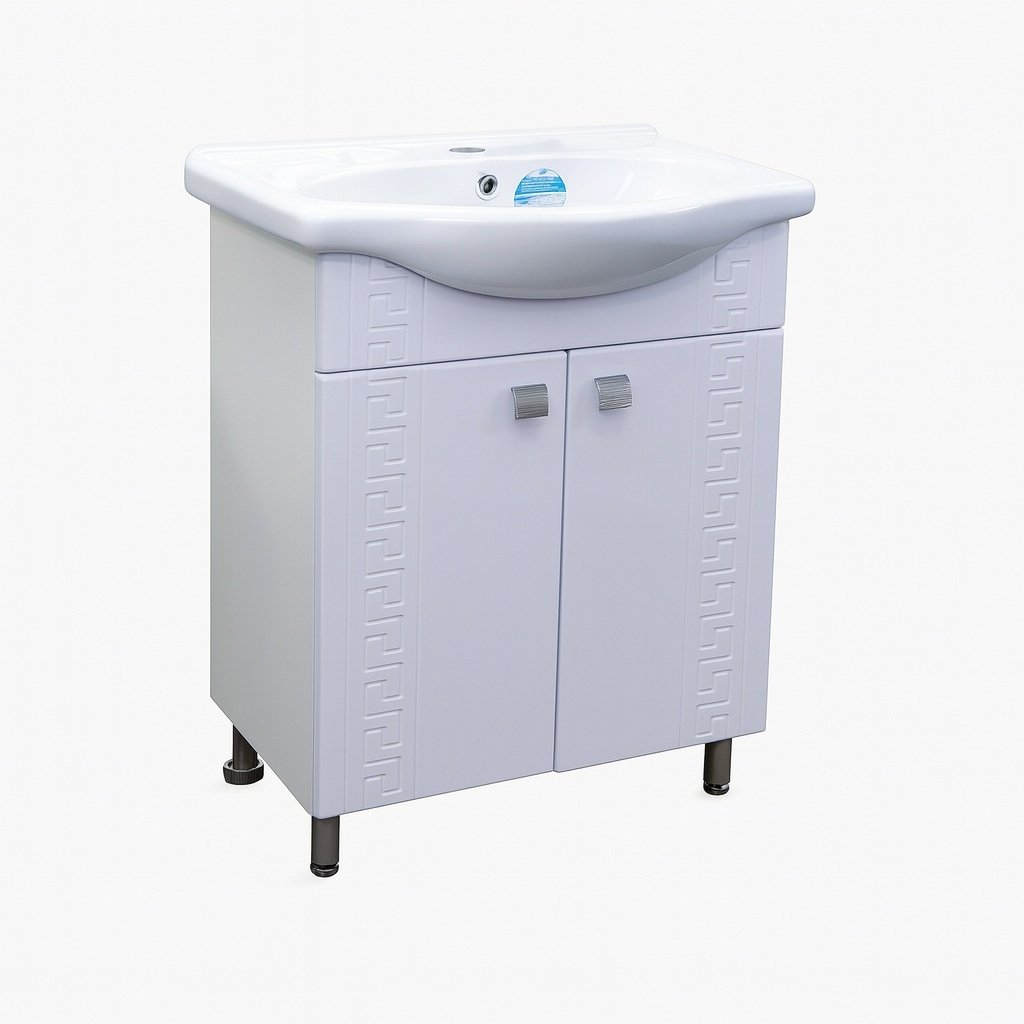 Комплект для ванной KABINKA.KZ Афины 55 (шкаф, тумба под раковину, раковина) белый