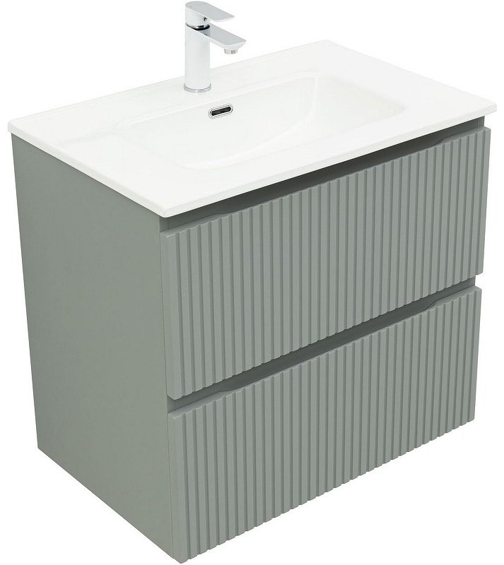 Тумба с раковиной KABINKA.KZ Flat 70 335433, 70x63.7x45.5 см, серый