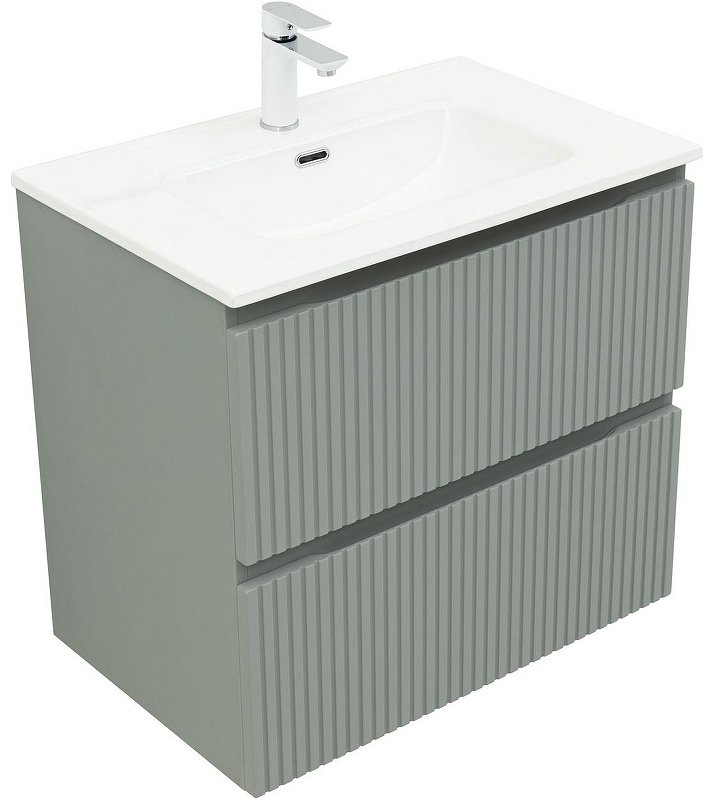 Тумба с раковиной Kabinka.kz Flat 70 335433 70x63.7x45.5см серый купить,NaN