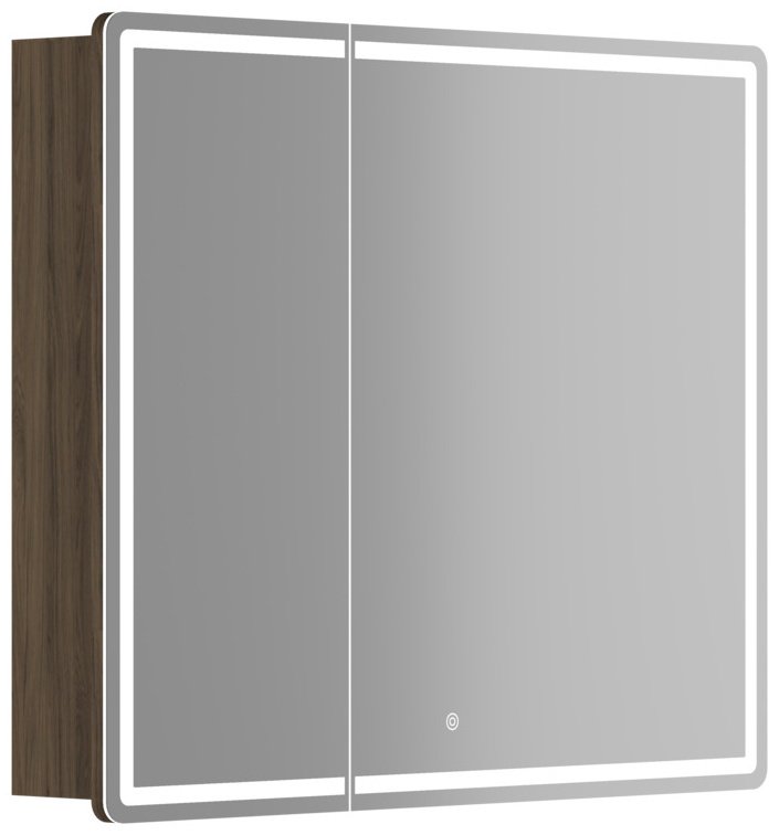 Шкаф зеркальный навесной KABINKA.KZ Mirror, 89x15x74 см, коричневый