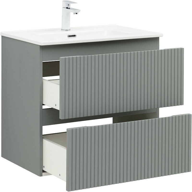 Тумба с раковиной KABINKA.KZ Flat 70 335433, 70x63.7x45.5 см, серый