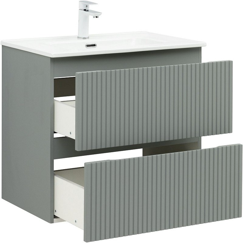 Тумба с раковиной Kabinka.kz Flat 70 335433 70x63.7x45.5см серый купить,NaN