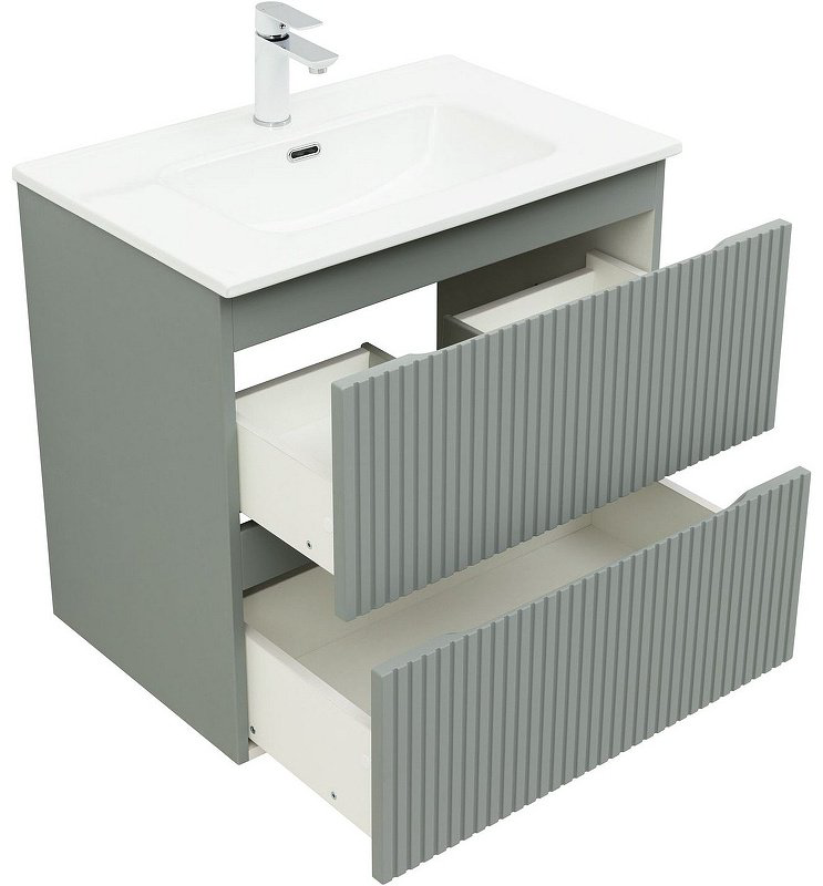 Тумба с раковиной Kabinka.kz Flat 70 335433 70x63.7x45.5см серый купить,NaN