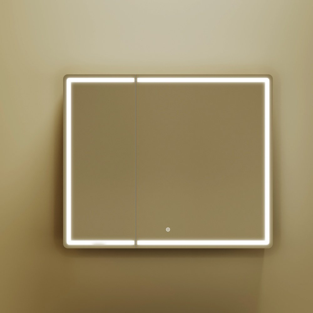 Шкаф зеркальный навесной Kabinka.kz Mirror 89x15x74см коричневый купить,NaN
