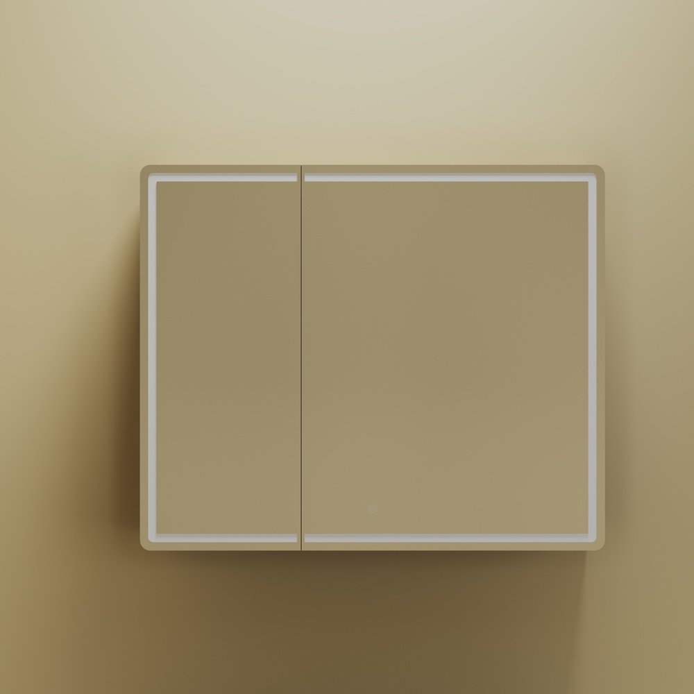 Шкаф зеркальный навесной KABINKA.KZ Mirror, 89x15x74 см, коричневый