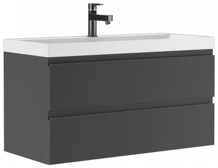 Тумба с раковиной Kabinka.kz Байтерек 99x50x42.8см графит купить,NaN