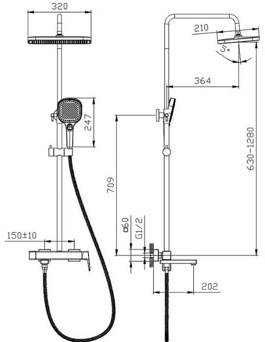 Raglo душевой набор (гарнитур) R30.24.03