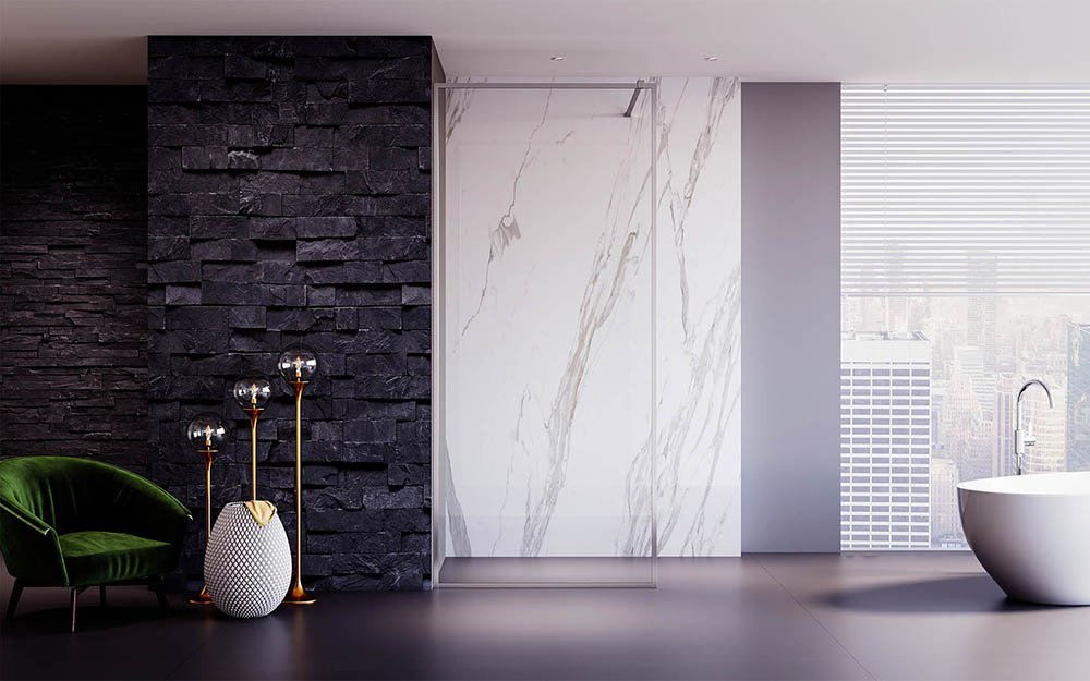 Душевое ограждение KABINKA.KZ одностенное KR81-120-01-C4, 1200х2000 мм