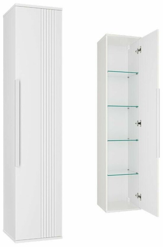 Шкаф-пенал навесной Brevita SAVOY-35 SAV-05035-010 35x35x165см белый купить,NaN