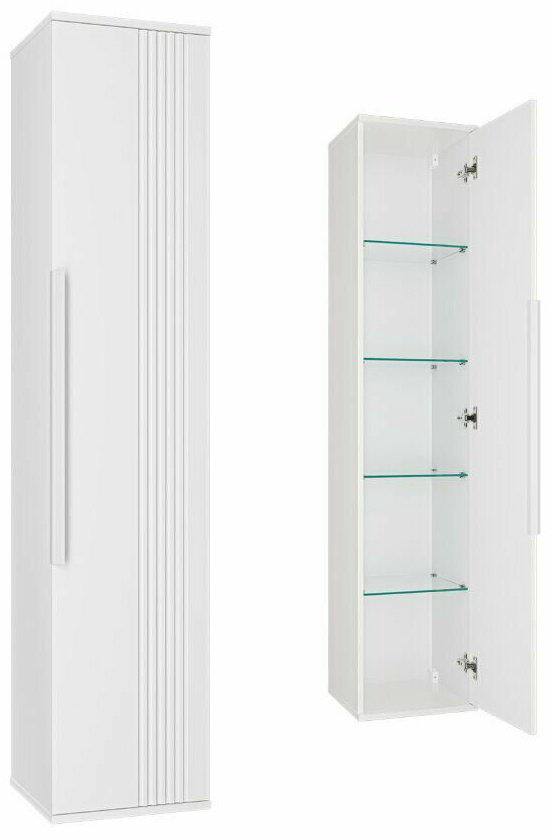 Шкаф-пенал навесной Brevita SAVOY-35 SAV-05035-010 35x35x165см белый купить,NaN