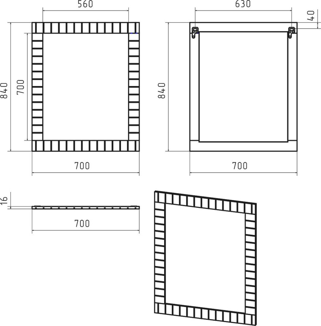 Зеркало настенное Brevita Gloster 70x84см купить,NaN