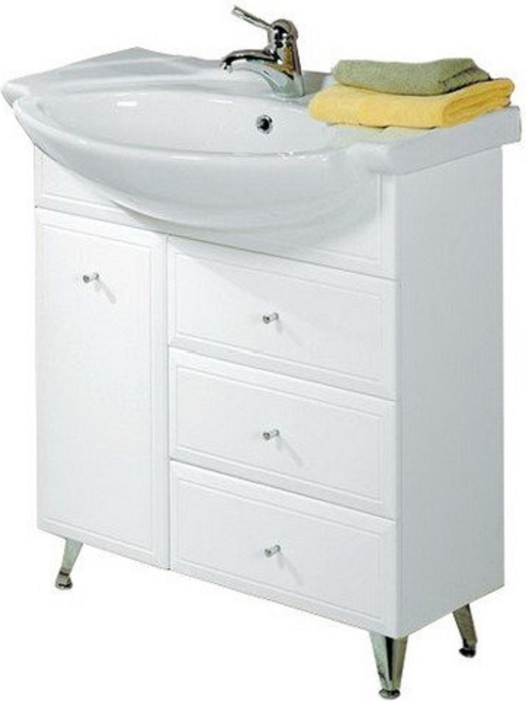 Тумба с раковиной Акватон ЭМИЛИ K0000077034, 80x72x30 см, белый