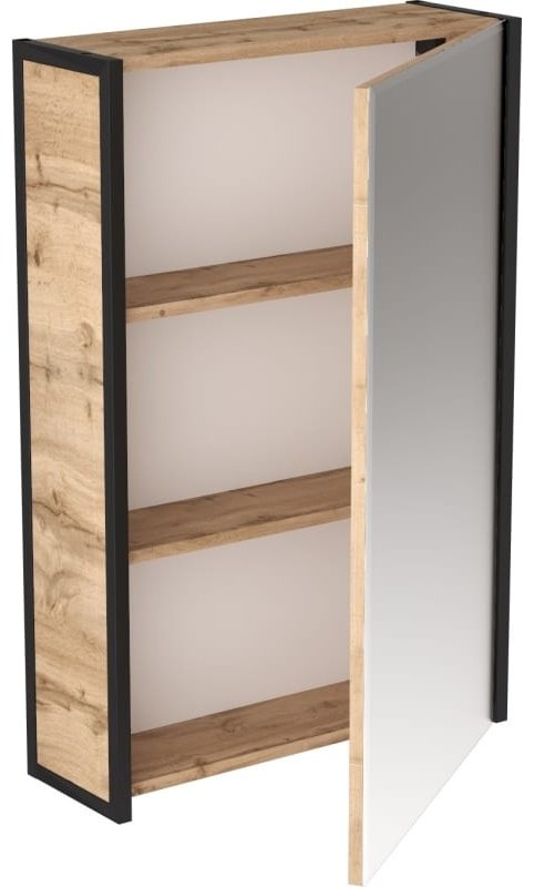 Шкаф навесной 1Marka GRUNGE LOFT 60П 1д, 60x20x90 см, черный, коричневый