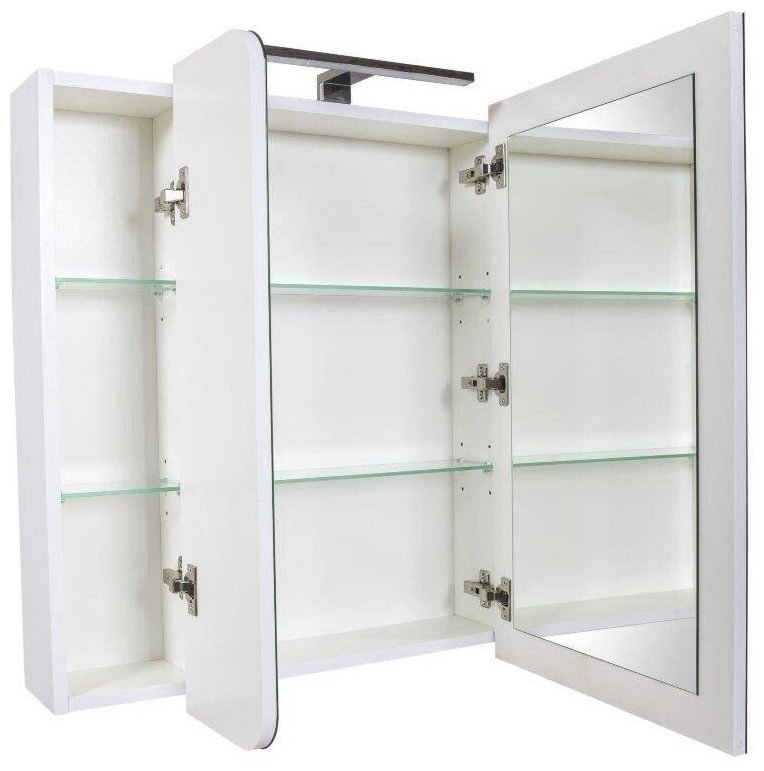Шкаф с зеркалом AQUARODOS Рома 70, 70x13x75см, белый купить,NaN