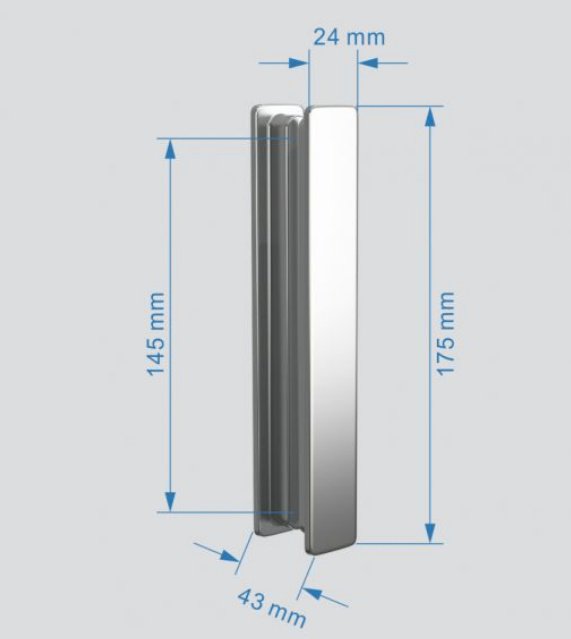 Душевое ограждение Abber двухстенное AG07110-S100, 1000х1950 мм