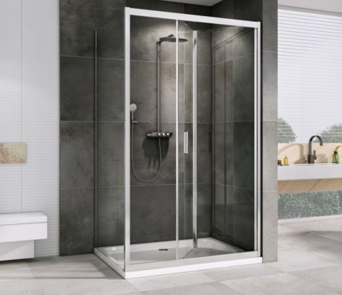 Душевое ограждение Abber двухстенное AG07110-S100, 1000х1950 мм