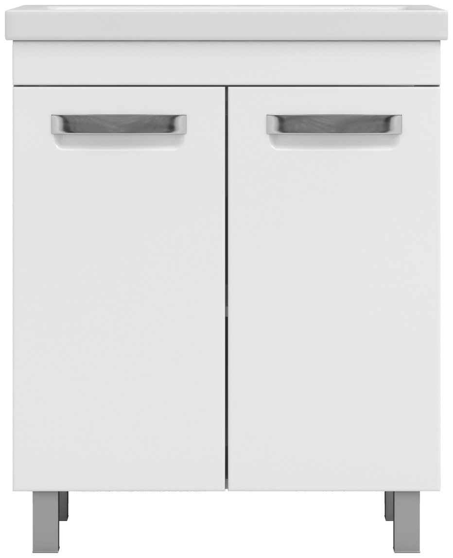 Тумба с раковиной KABINKA.KZ Plaza 60, 60.5x83x40.5 см, белый