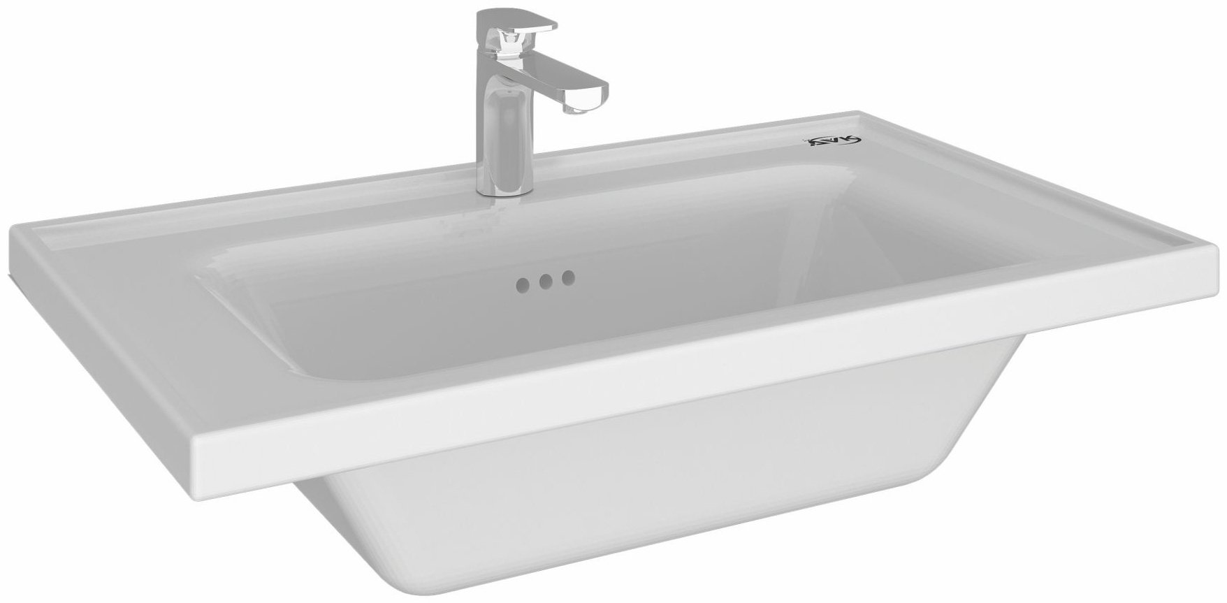 Тумба с раковиной AVK ТН 2 Двери Астра, 80x52x47 см, белый