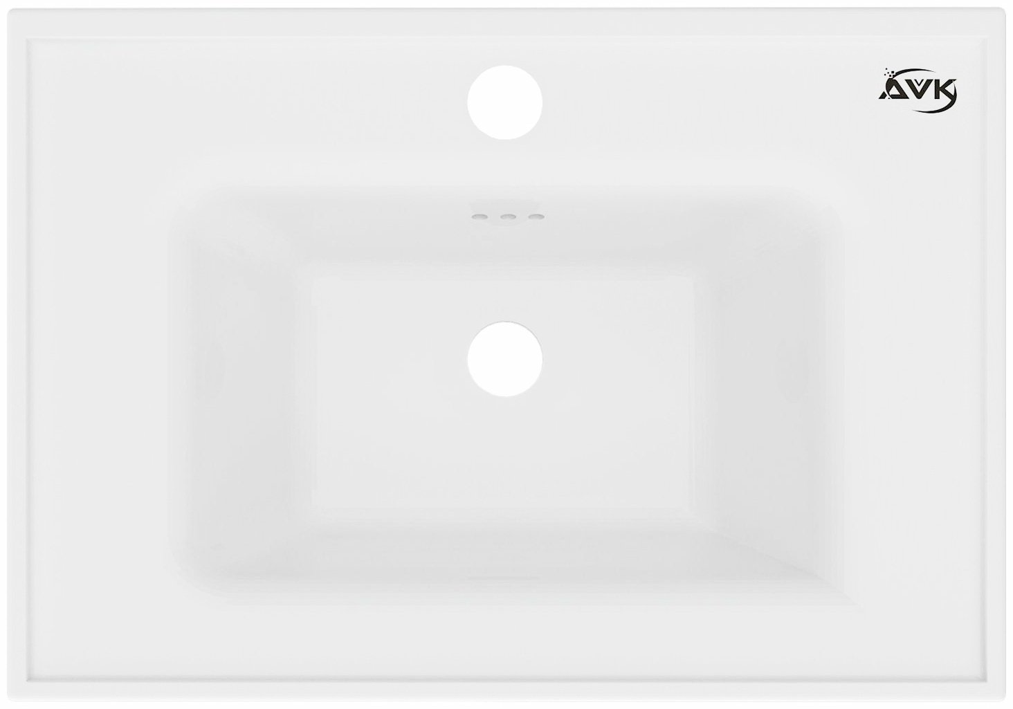 Тумба с раковиной AVK, Афина, ТР 2Ящика 600, 60x70x45 см, серый, белый