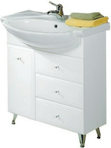 Тумба с раковиной Акватон Эмили K0000077034 80x72x30см белый