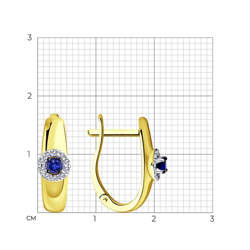 Серьги Diamant 53-220-00826-1_2,35 2.35гр купить,NaN