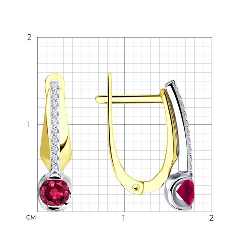 Серьги Diamant 53-220-01504-2_3,02 3.02гр купить,NaN