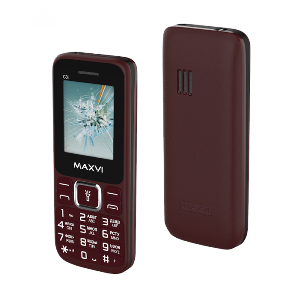 Мобильный телефон Maxvi C3i Wine Red купить,NaN