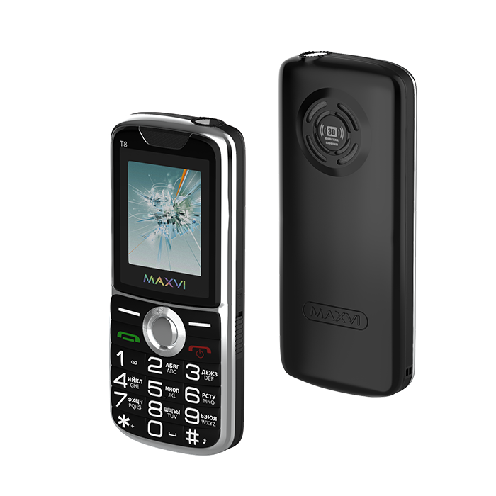 Мобильный телефон  Maxvi T8 Black  купить,NaN