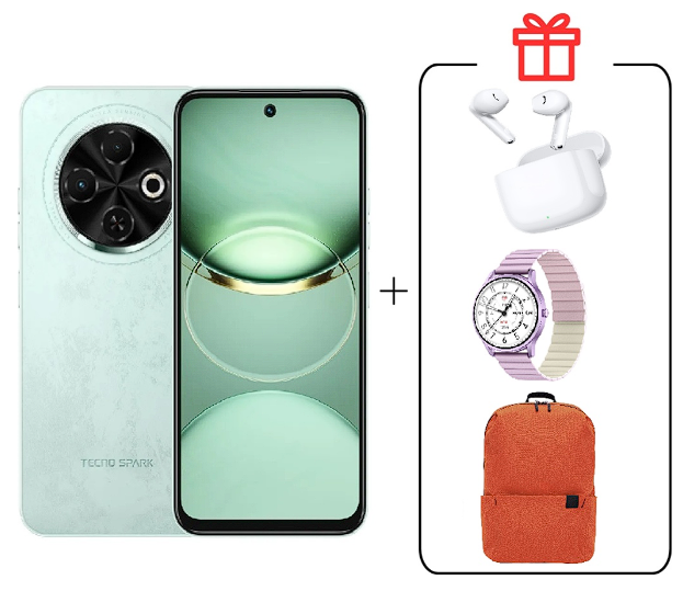 Смартфон Tecno Spark 30C 4/128Gb Magic Skin Green +Подарок купить,NaN