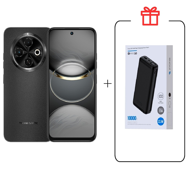 Смартфон Tecno Spark 30C 4/128Gb Orbit Black+Подарок купить,NaN