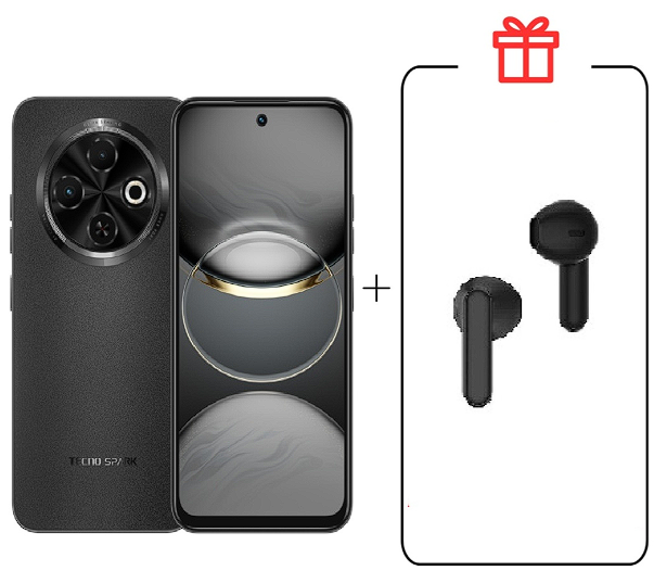 Смартфон Tecno Spark 30C 4/128Gb Orbit Black+Подарок купить,NaN