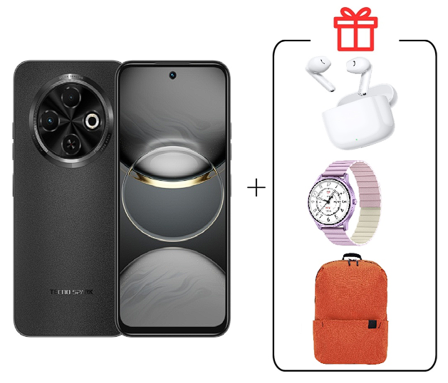 Смартфон Tecno Spark 30C 4/128Gb Orbit Black+Подарок купить,NaN