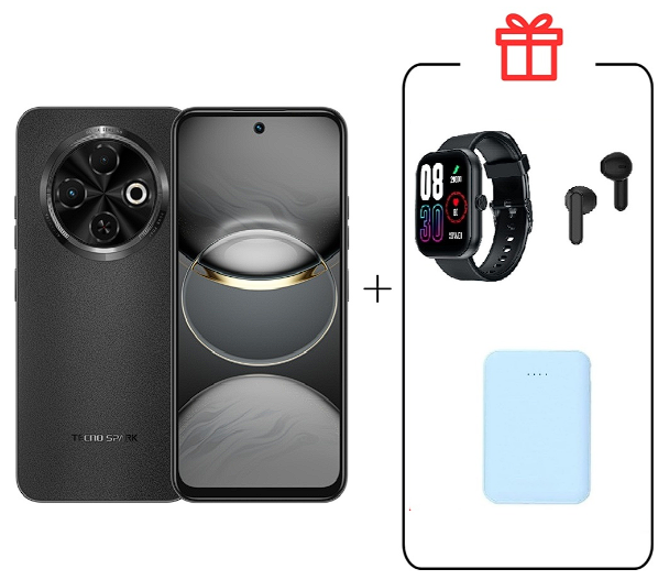 Смартфон Tecno Spark 30C 4/128Gb Orbit Black+Подарок купить,NaN
