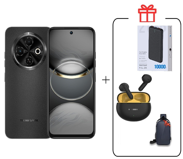 Смартфон Tecno Spark 30C 4/128Gb Orbit Black+Подарок купить,NaN